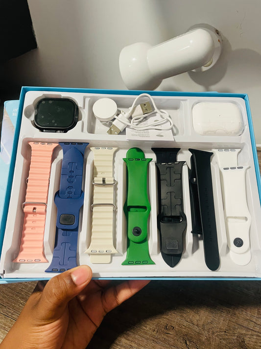 Smart watch with 7 bands + EarPods
